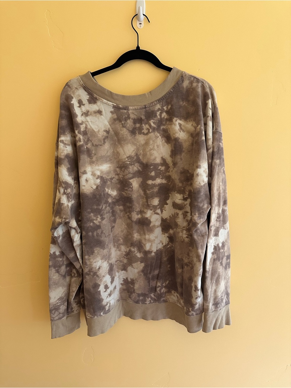 Original Use Tie-Dye Crewneck Sweater in Brown and Cream